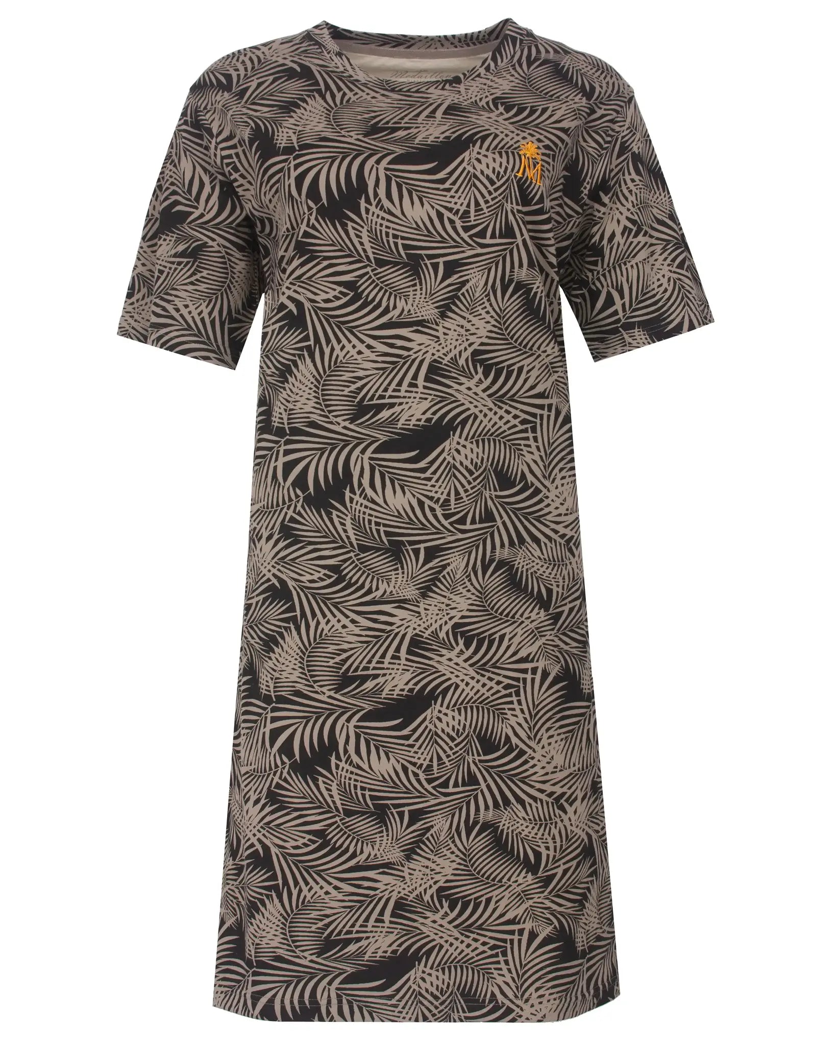 Sliponline Medaillon dames nachthemd korte mouw - Taupe