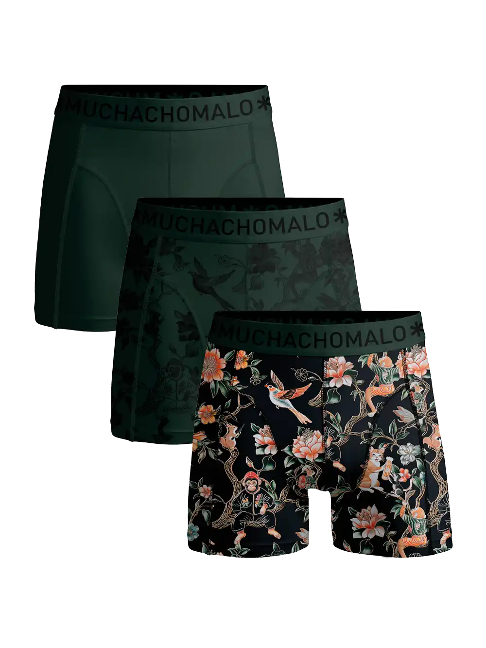 Sliponline Muchachomalo 3-Pack Heren Boxershort - Pirate Parrot