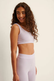 Sliponline Na-KD dames top - recycled ribbed cropped top