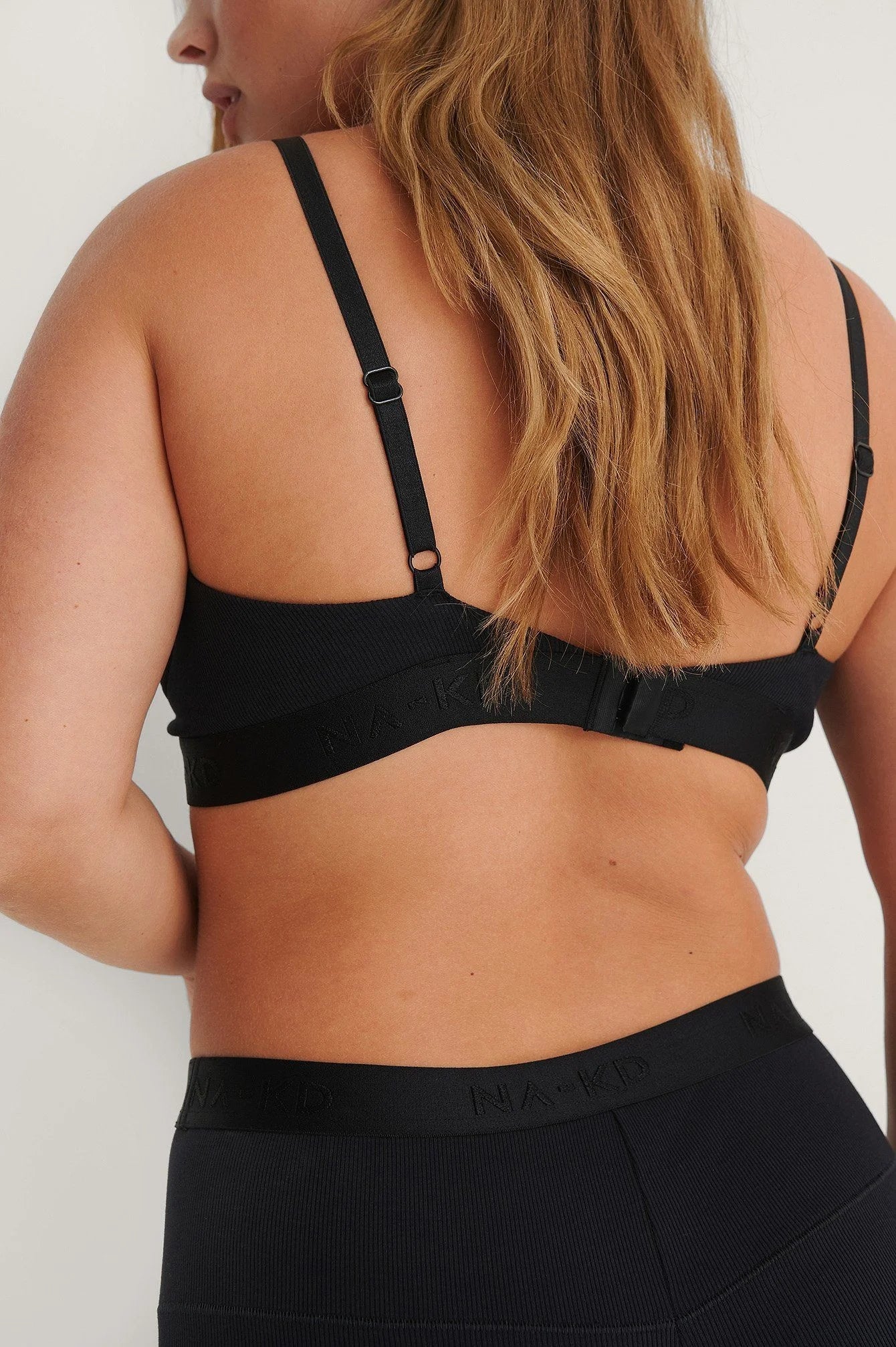Sliponline Na-KD katoenen dames bralette - Zwart