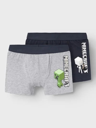 Sliponline Name it 2-pak jongens boxershort - Minecraft