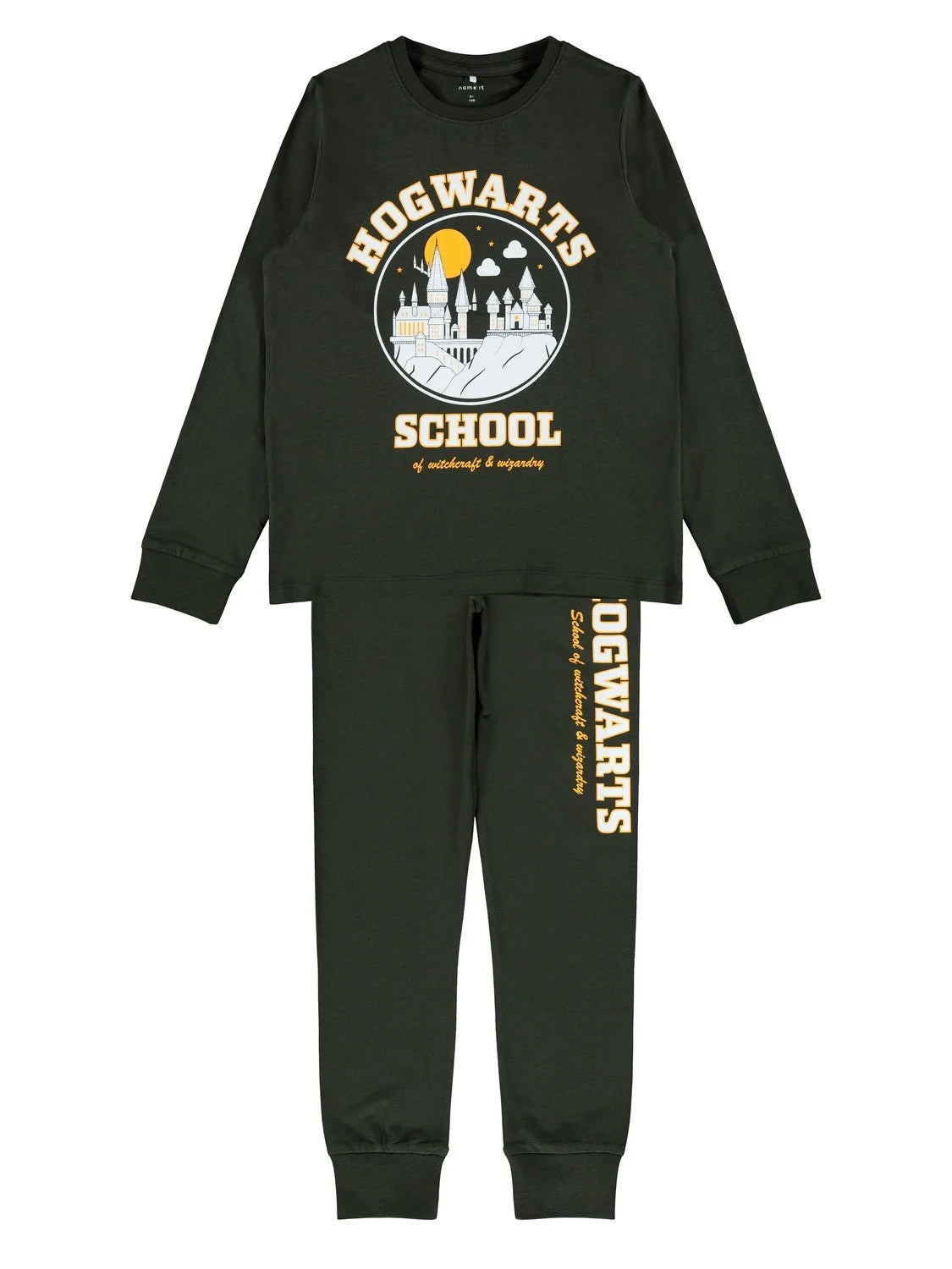 Sliponline Name it jongens pyjama - Harry Potter - HogWarts - Groen