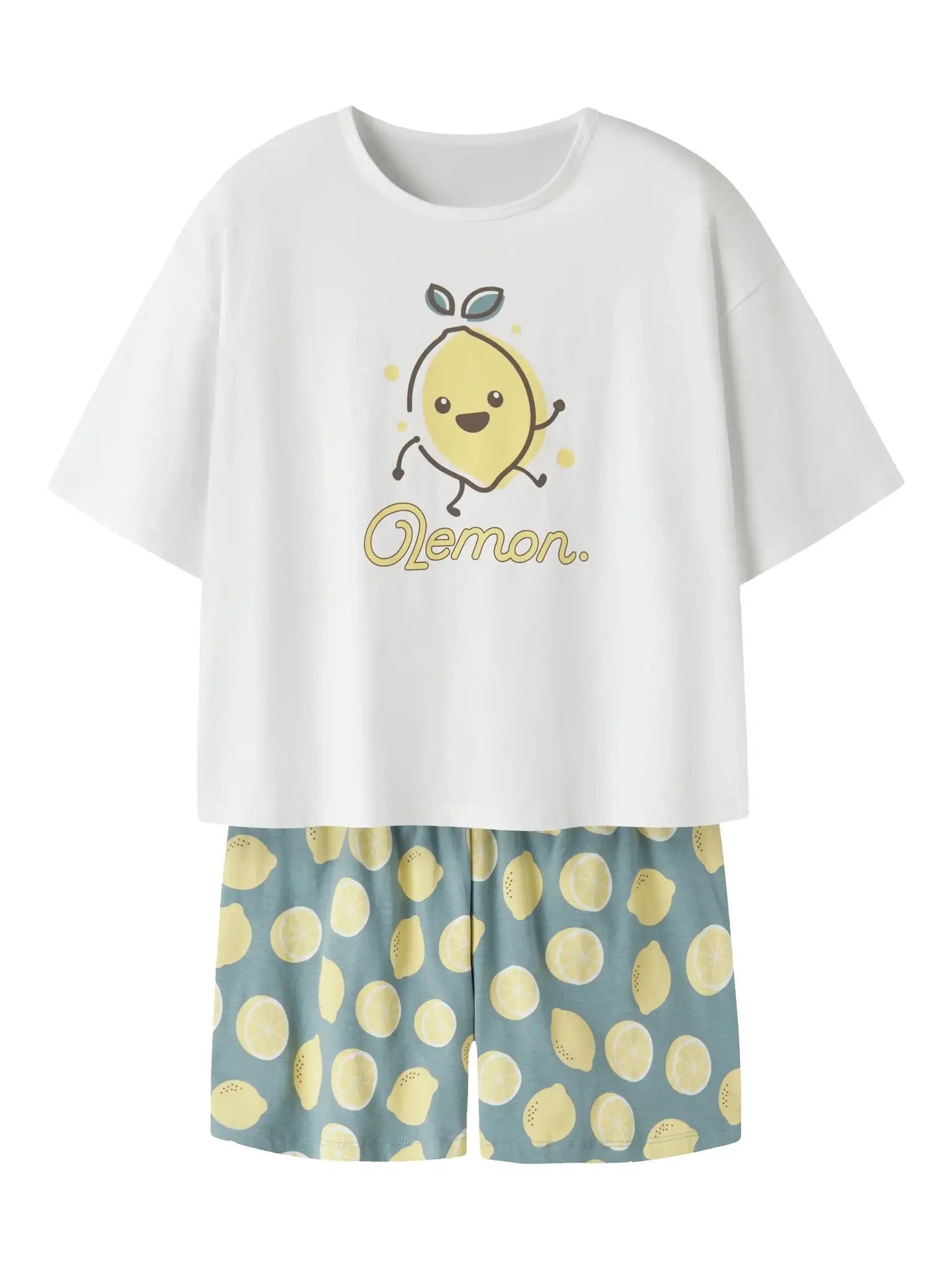 Sliponline Name it kinder-meisjes shortama katoen - Lemon