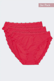 Sliponline Nina von C 3-pack dames Jazzpant - Kant - Colours
