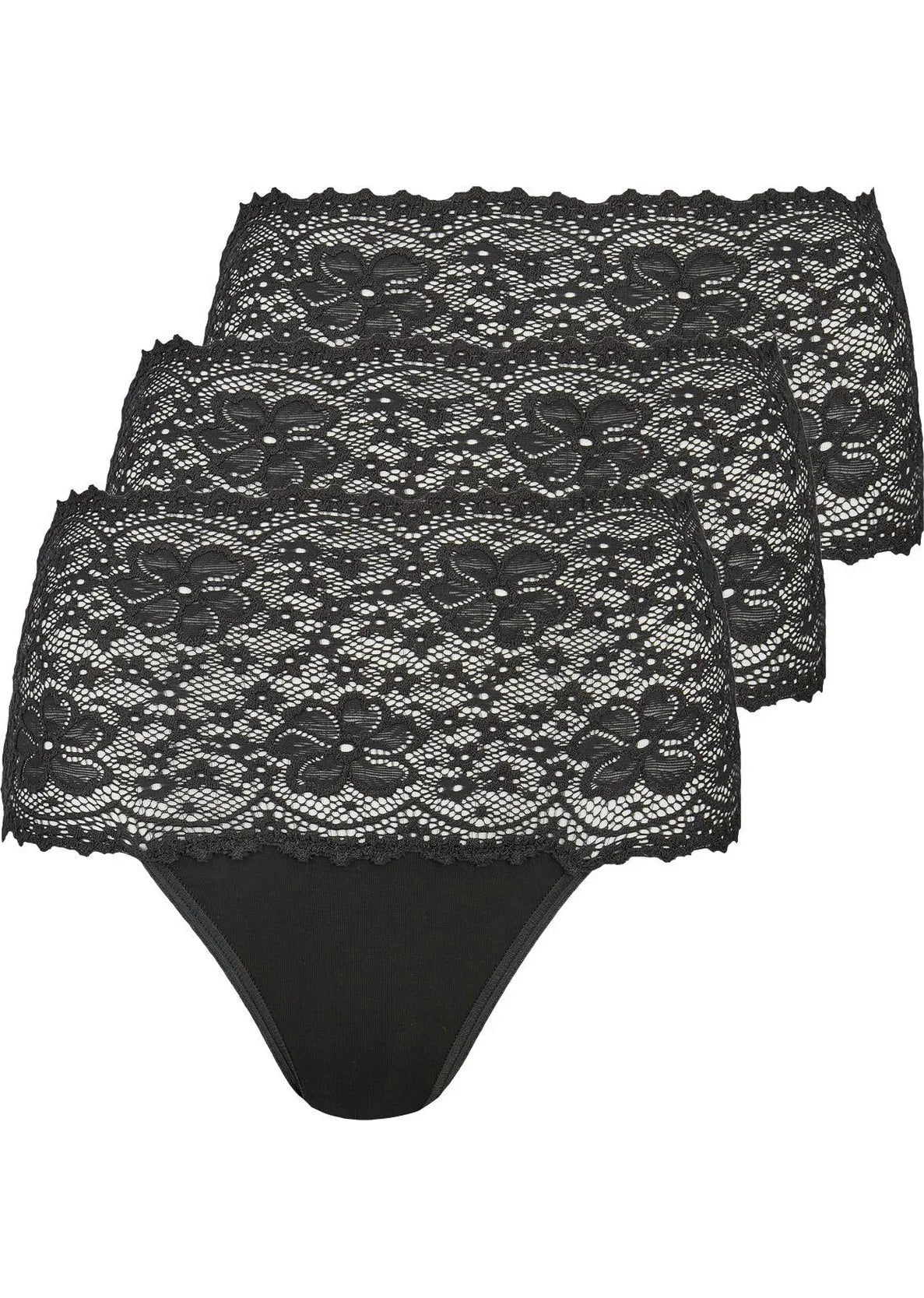 Sliponline Nina von C 3- pack - dames taille slip kant - Biologisch katoen