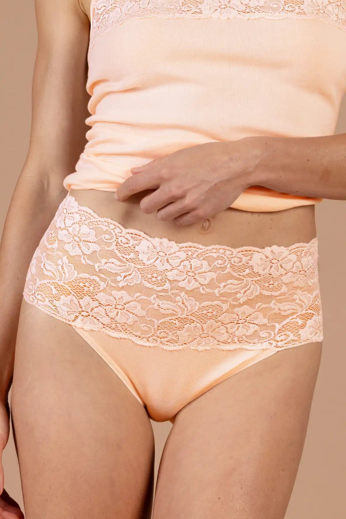 Sliponline Nina von C dames taille slip kant - Biologisch katoen
