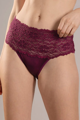 Sliponline Nina von C kanten dames Taille Slip - Millefleurs
