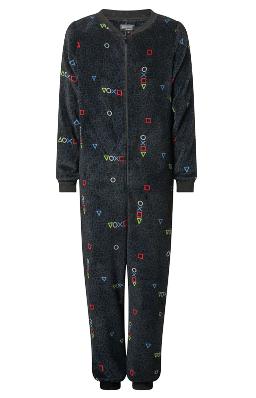 Sliponline Outfitter fleece jongens onesie - Blox