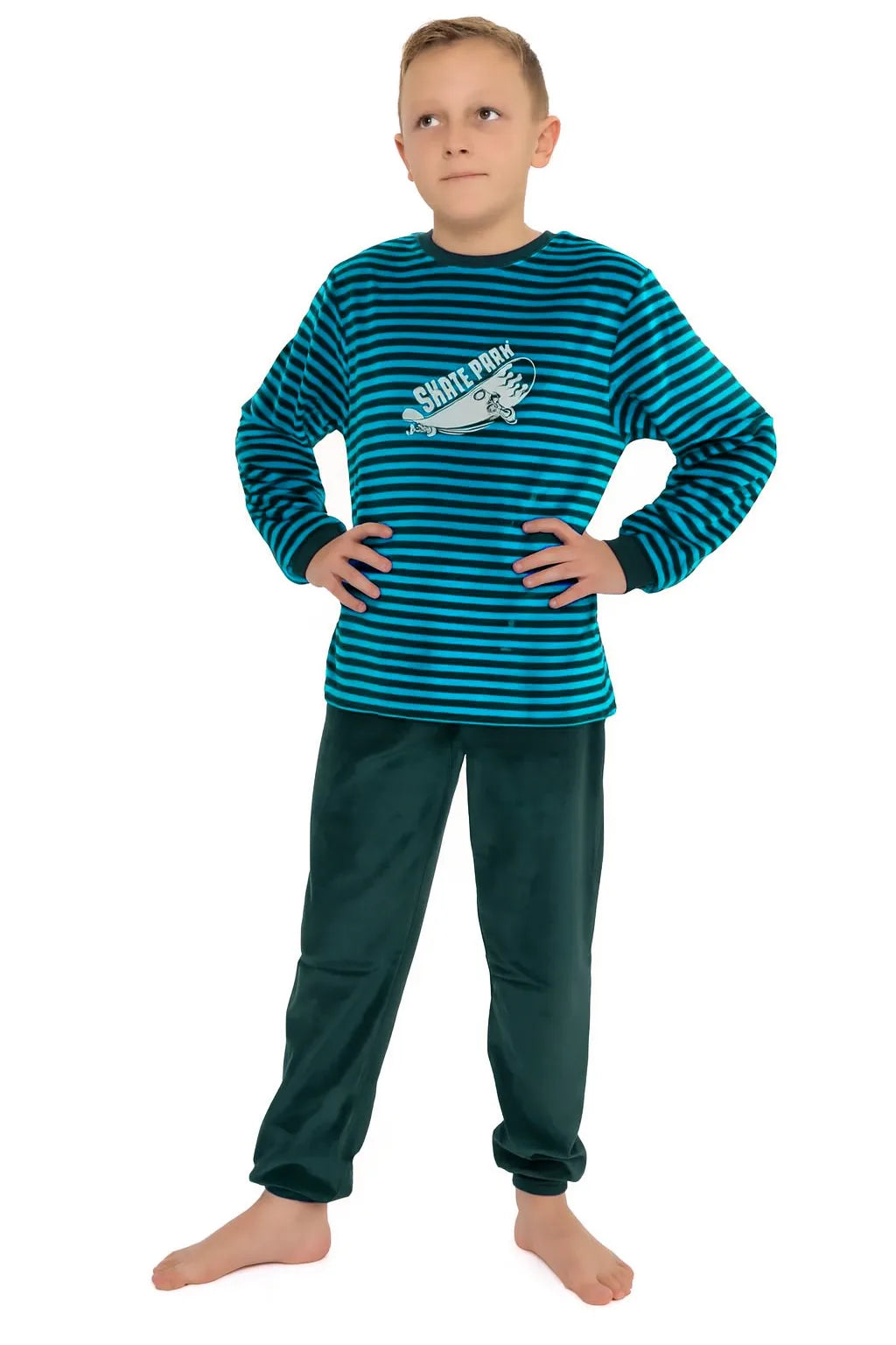 Sliponline Outfitter velours jongens pyjama - Skate Park