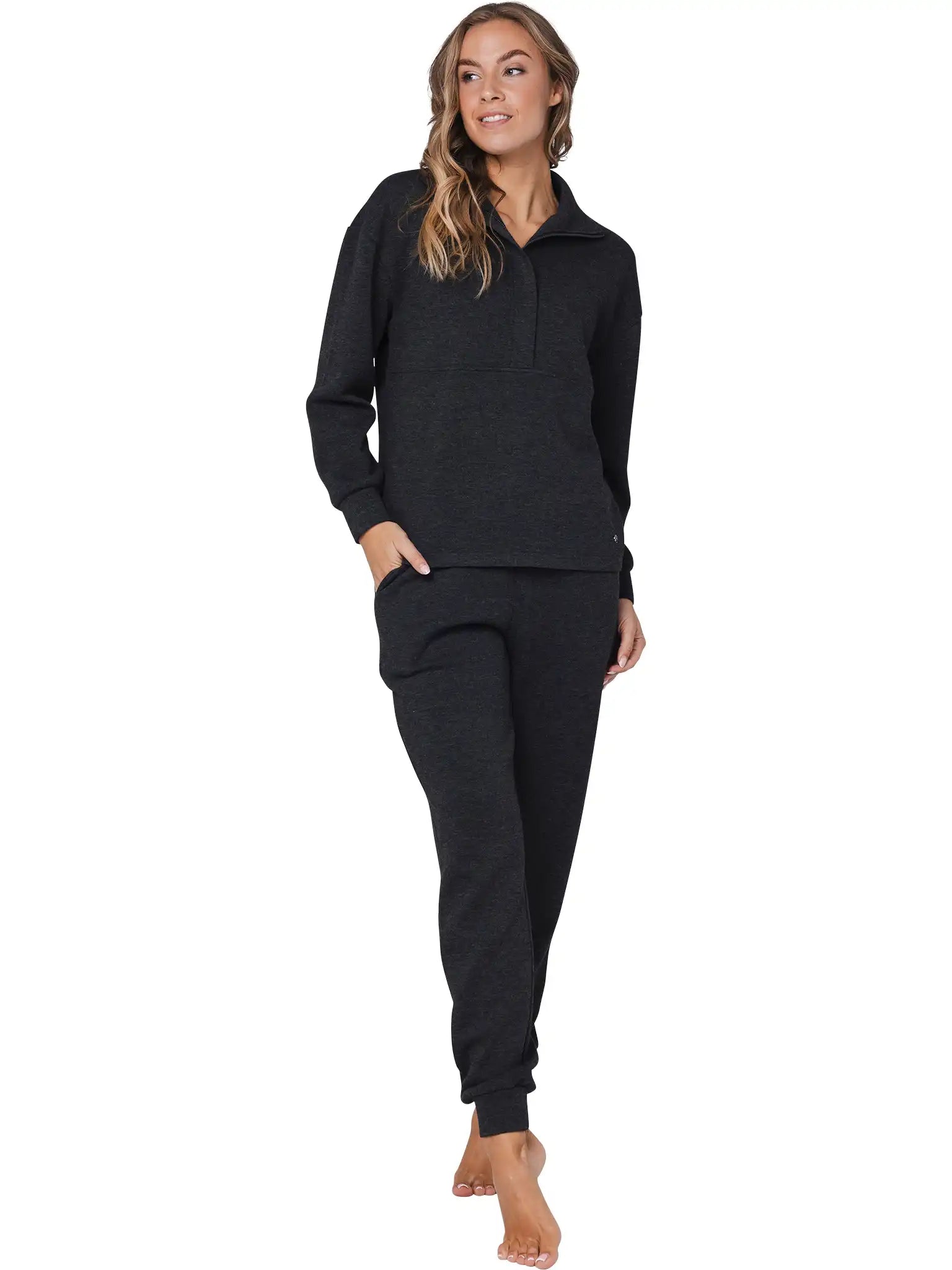 Sliponline Pastunette dames Huispak - Zipper - Donkergrijs