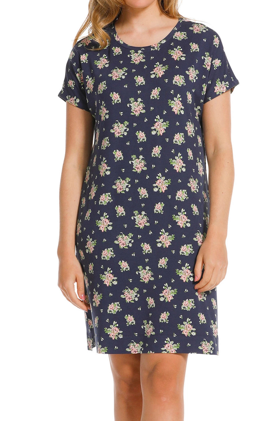 Sliponline Pastunette dames nachthemd K/M - NOS - Darkblue