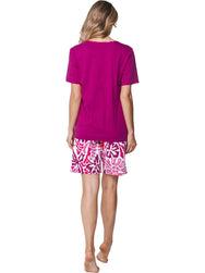 Sliponline Pastunette dames shortama korte mouw - Paradise Pink