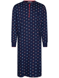 Sliponline Pastunette Heren Nachthemd - Donkerblauw met print