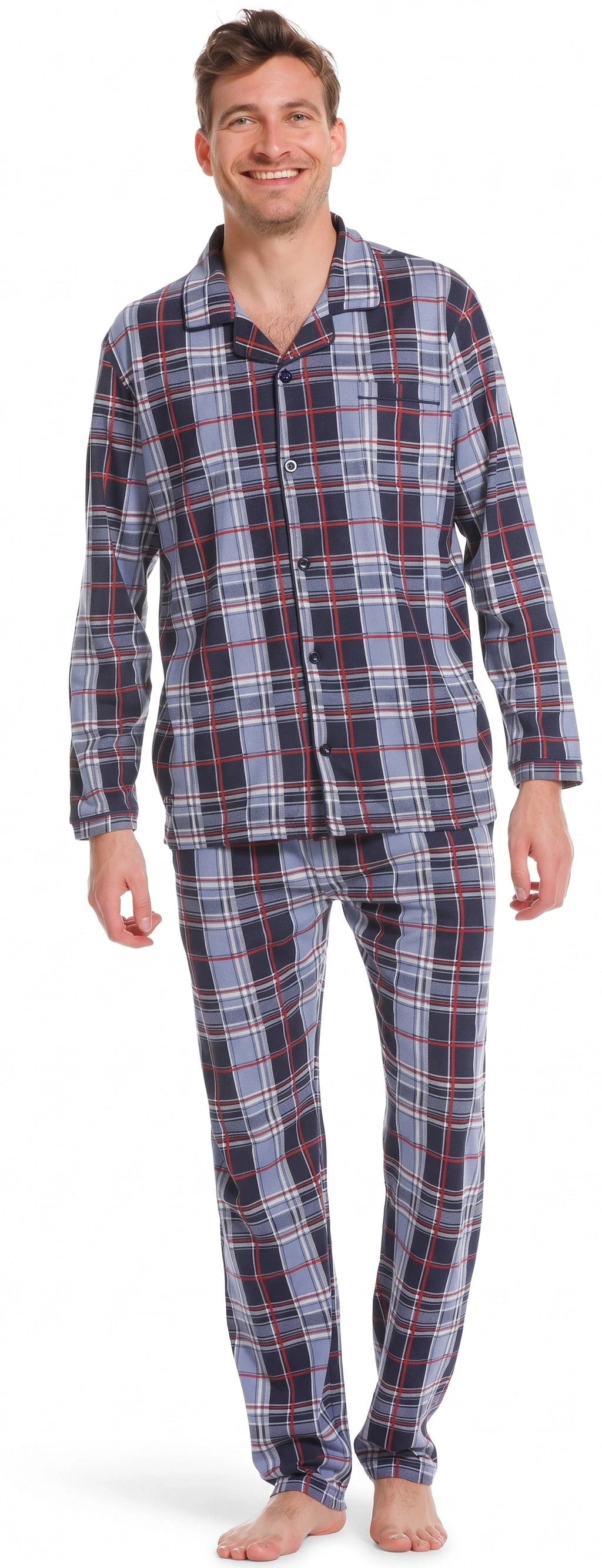 Sliponline Pastunette Heren pyjama Flanel - knoopsluiting - NOS