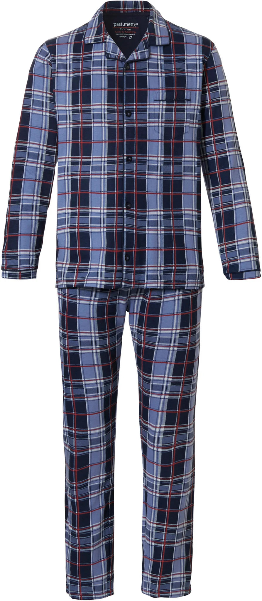 Sliponline Pastunette Heren pyjama Flanel - knoopsluiting - NOS