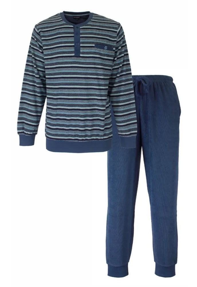 Sliponline Paul Hopkins Badstof pyjama heren - Lightblue