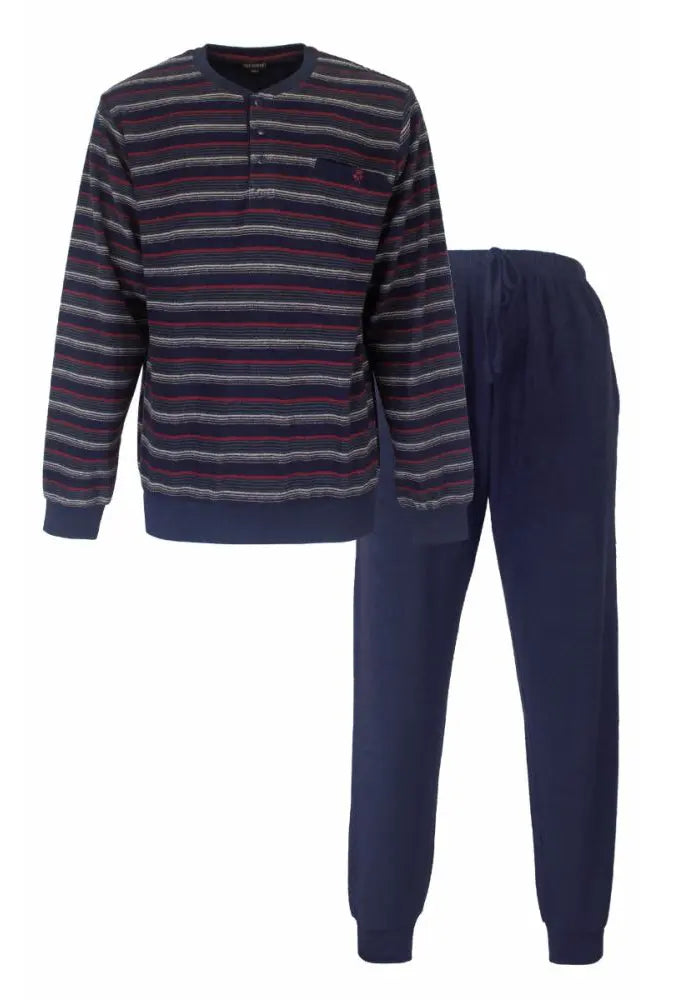 Sliponline Paul Hopkins Badstof pyjama heren - Winter Blue