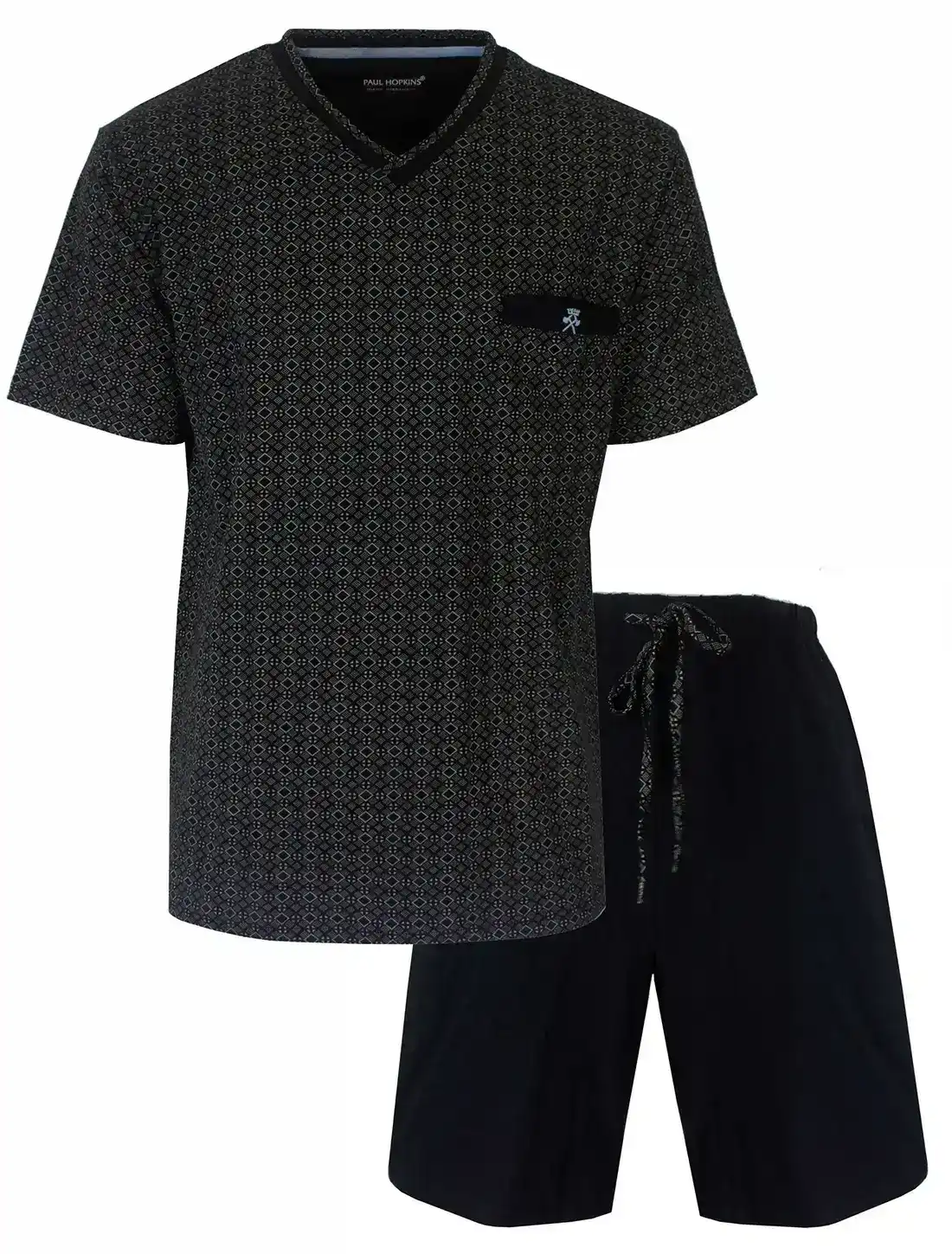Sliponline Paul Hopkins Heren shortama - Katoen - Classic black