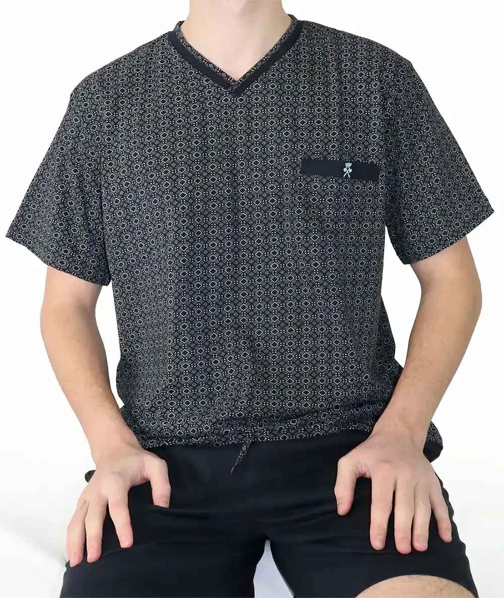 Sliponline Paul Hopkins Heren shortama - Katoen - Classic black