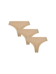 Sliponline Pieces 3-pack naadloze dames string - invisible