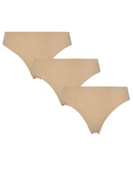 Sliponline Pieces 3-pack naadloze dames string - invisible