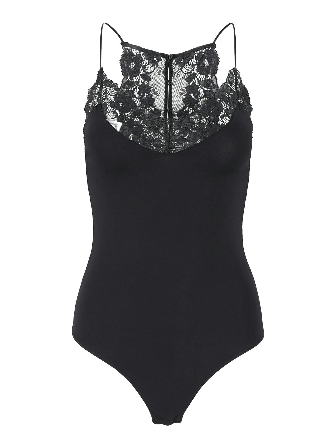 Sliponline Pieces Body met kant - Zwart