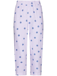 Sliponline Rebelle capri pyjama dames doorknoop - Waterflower