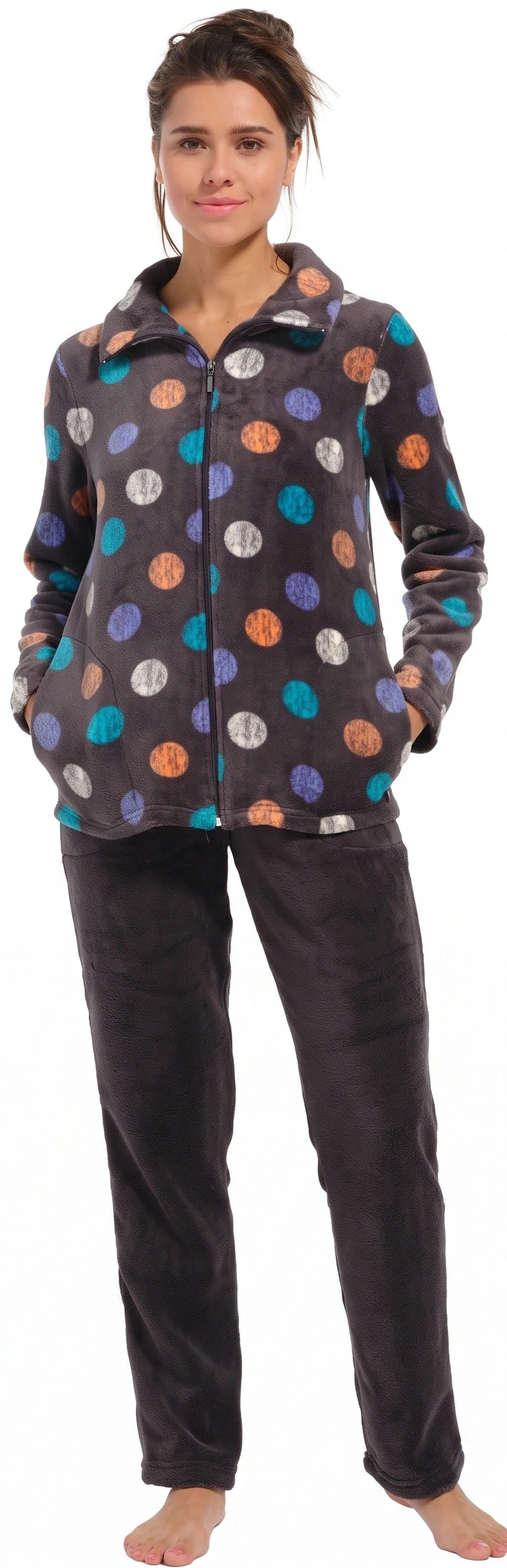 Sliponline Rebelle dames huispak - Fleece - Coloured Dots