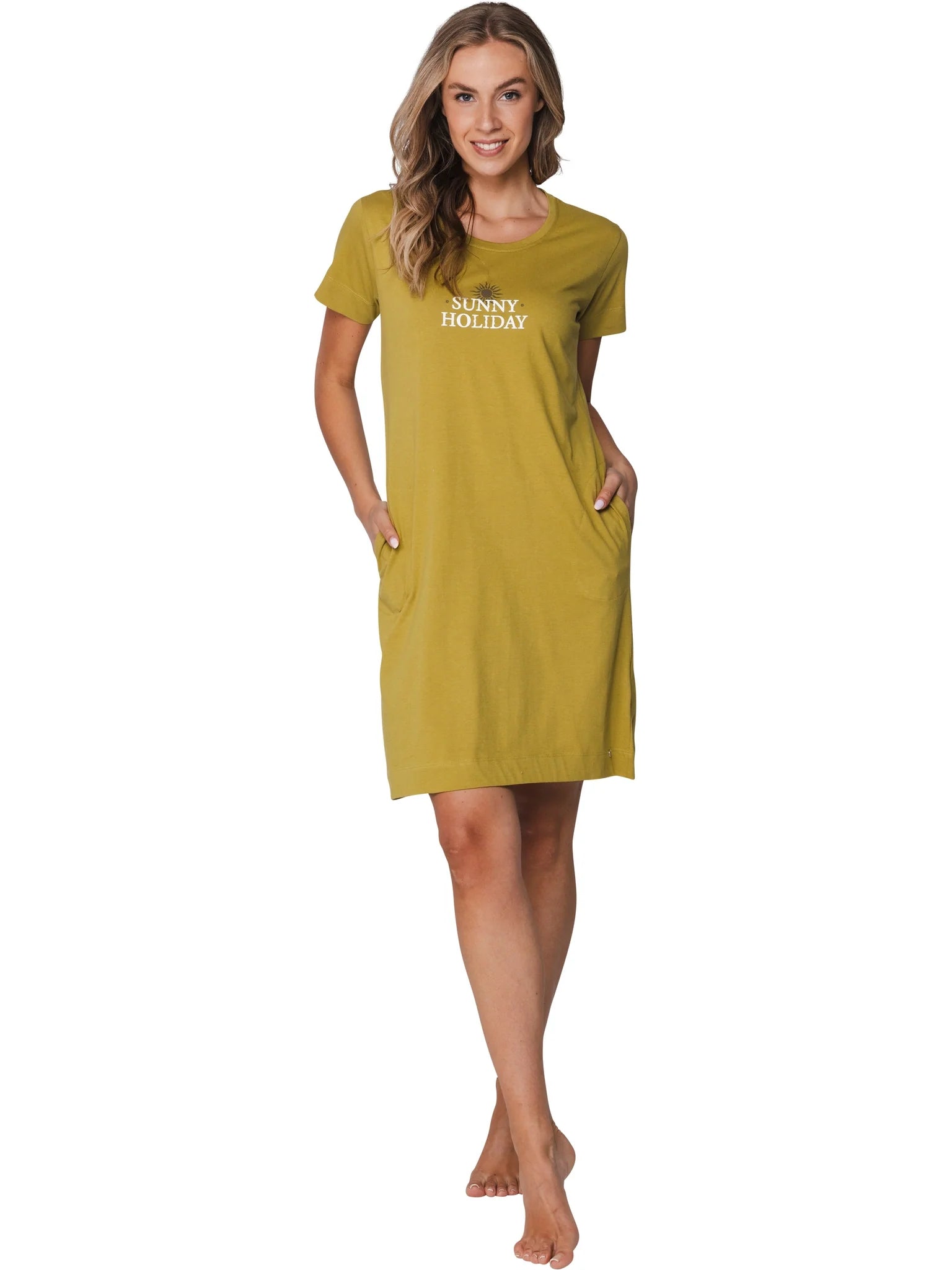 Sliponline Rebelle dames nachthemd - Korte mouw - Sunny Holiday
