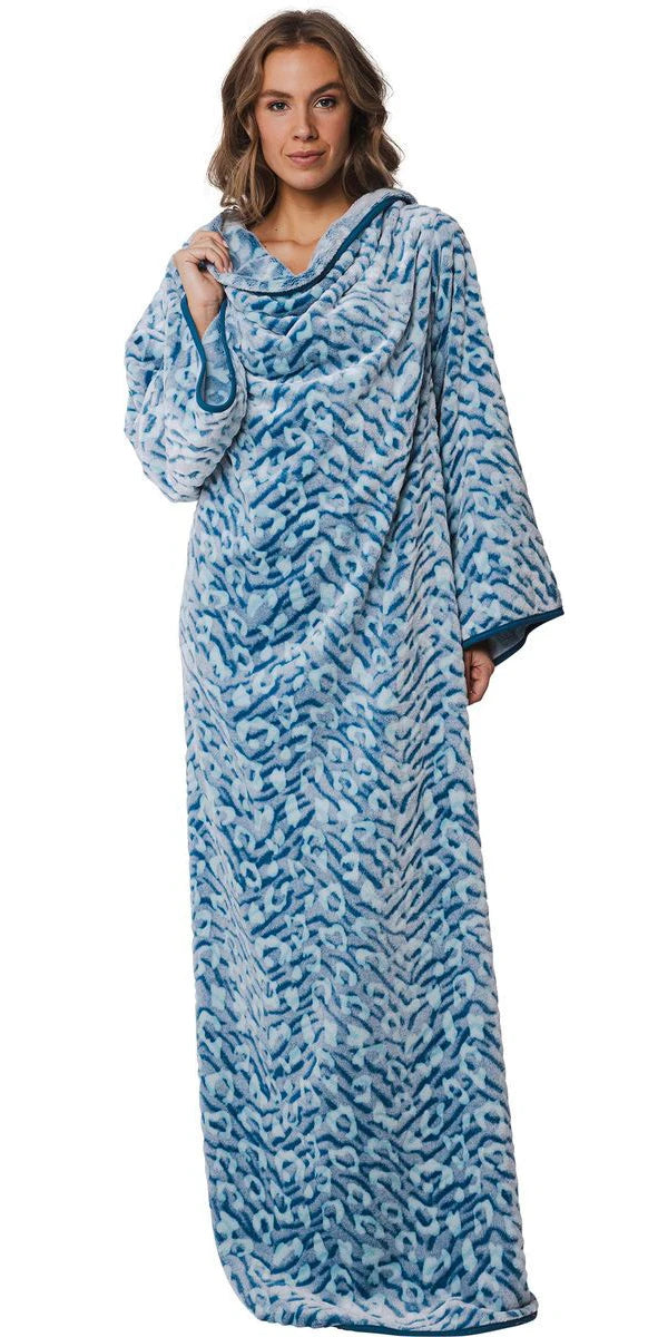 Sliponline Rebelle fleece deken met mouwen - Blauw