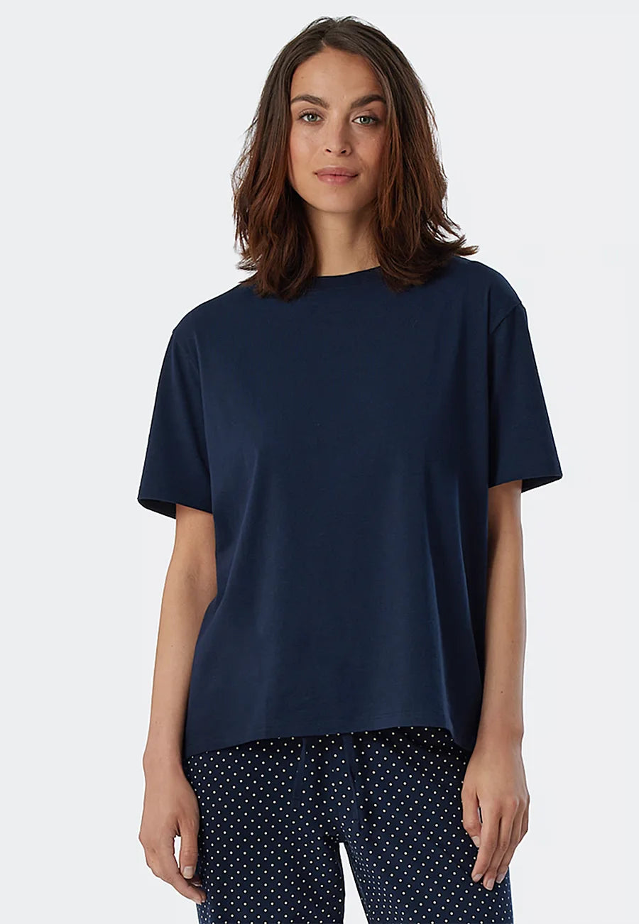 Sliponline Schiesser dames pyjamashirt korte mouw - Mix & Relax