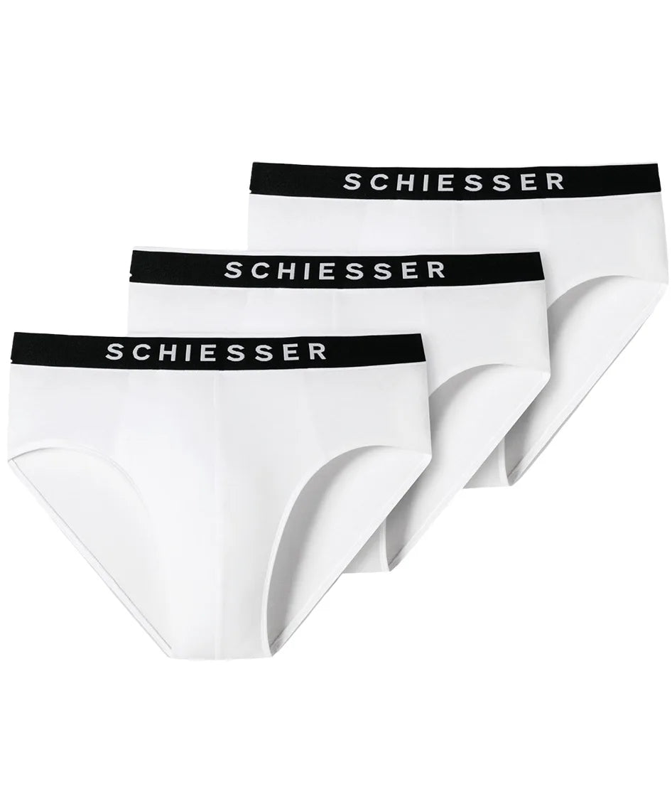 Sliponline Schiesser ondergoed 3-pack heren Rio slip 95/5 - Biologisch katoen