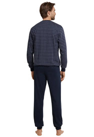 Sliponline Schiesser pyjama heren katoen - Dark Sapphire - Nos