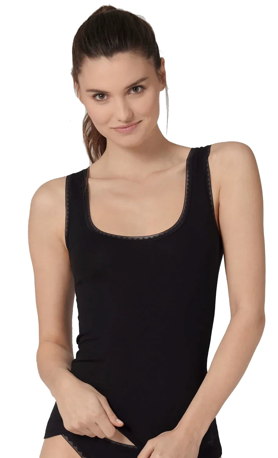 Sliponline Sloggi 2-pack dames hemden GO brede band