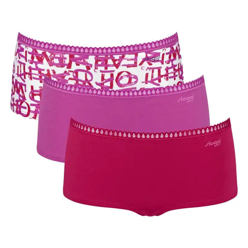 Sliponline Sloggi 3-pack Crush Go dames boxershorts