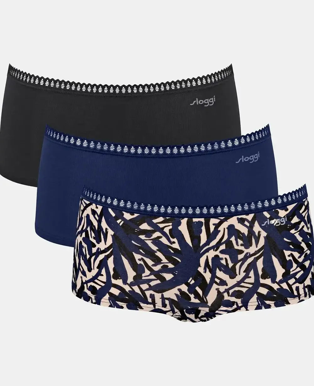 Sliponline Sloggi 3-pack Crush Go dames boxershorts