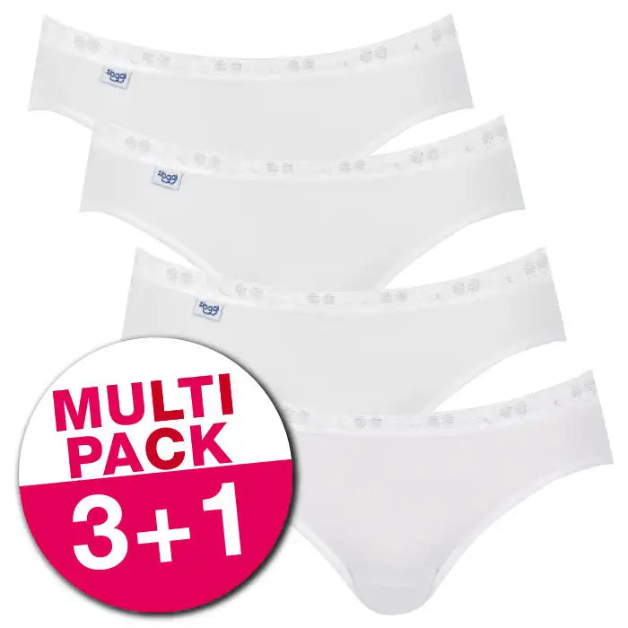 Sliponline Sloggi 4-pack Basic Mini dames slips (3+1 Gratis)