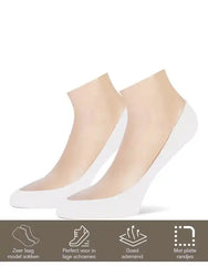 Sliponline Teckel 2 paar - Sock Footies sokken - Kousenvoetjes