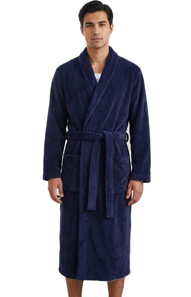 Sliponline Ten Cate Heren badjas Fleece - Navy