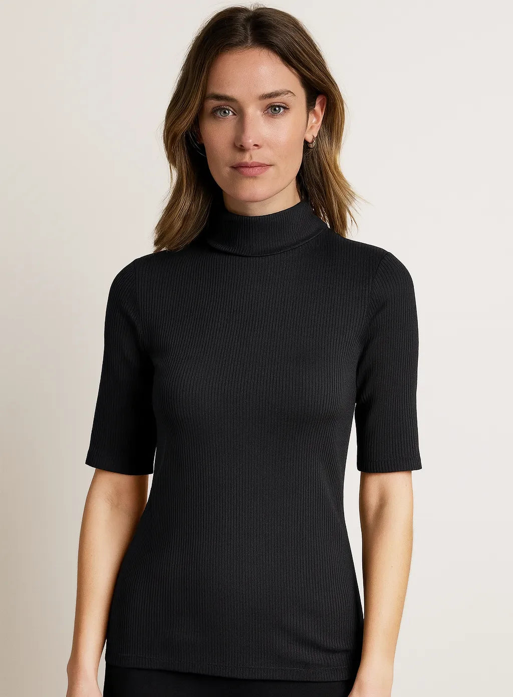 Sliponline Ten Cate Thermo Rib dames shirt hoge hals - korte mouw