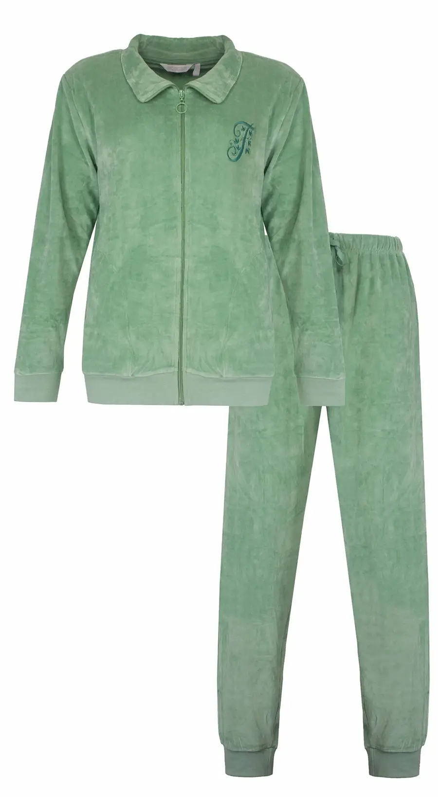 Sliponline Tenderness dames huispak Velours - Chique Green