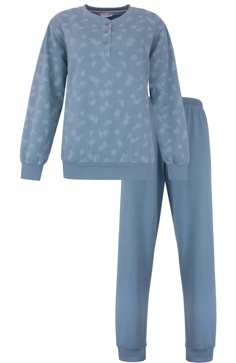 Sliponline Tenderness fleece dames pyjama - Denim Blauw