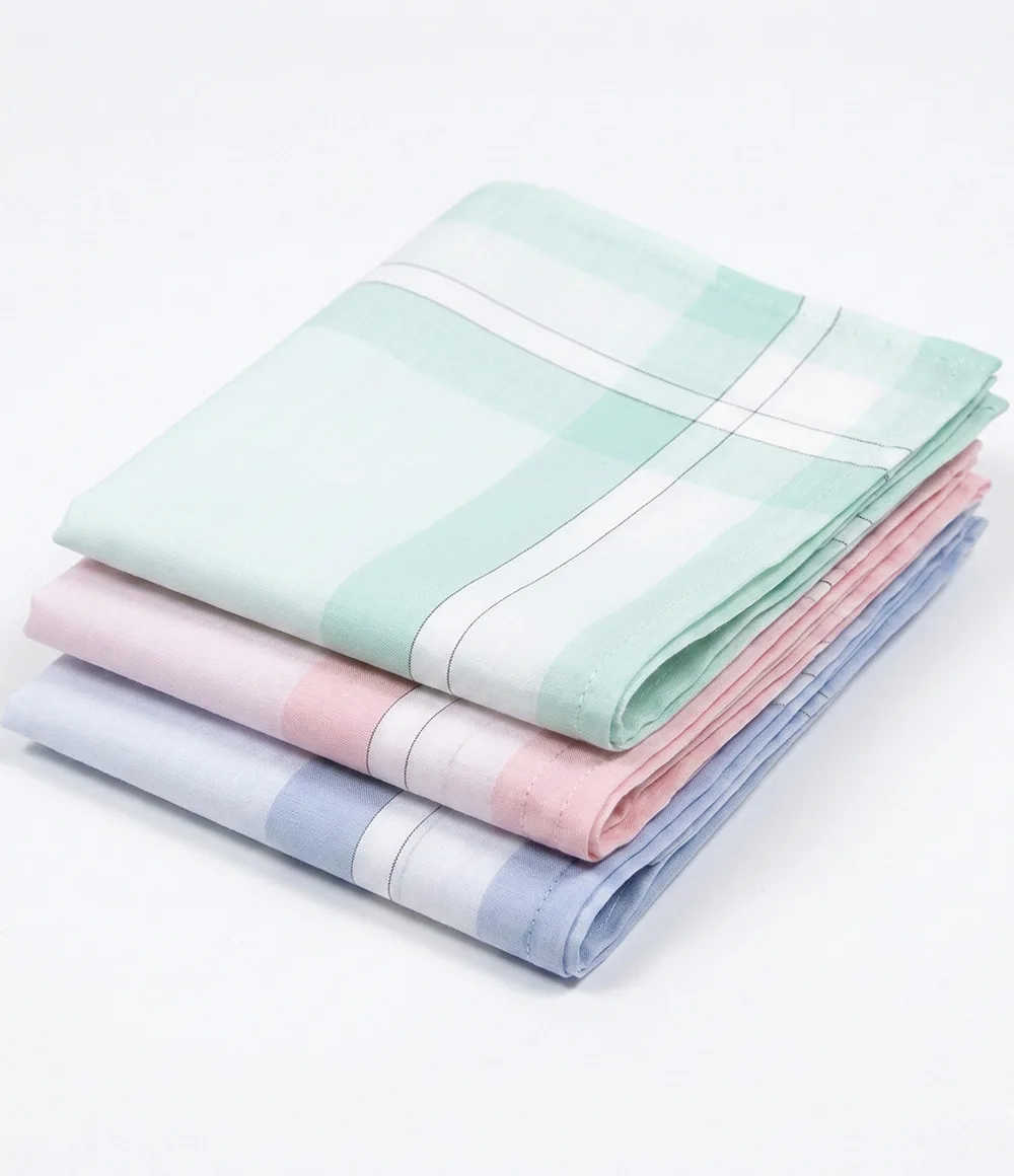 Sliponline Tiseco 12 Stuks Dames zakdoeken - Big Stripe