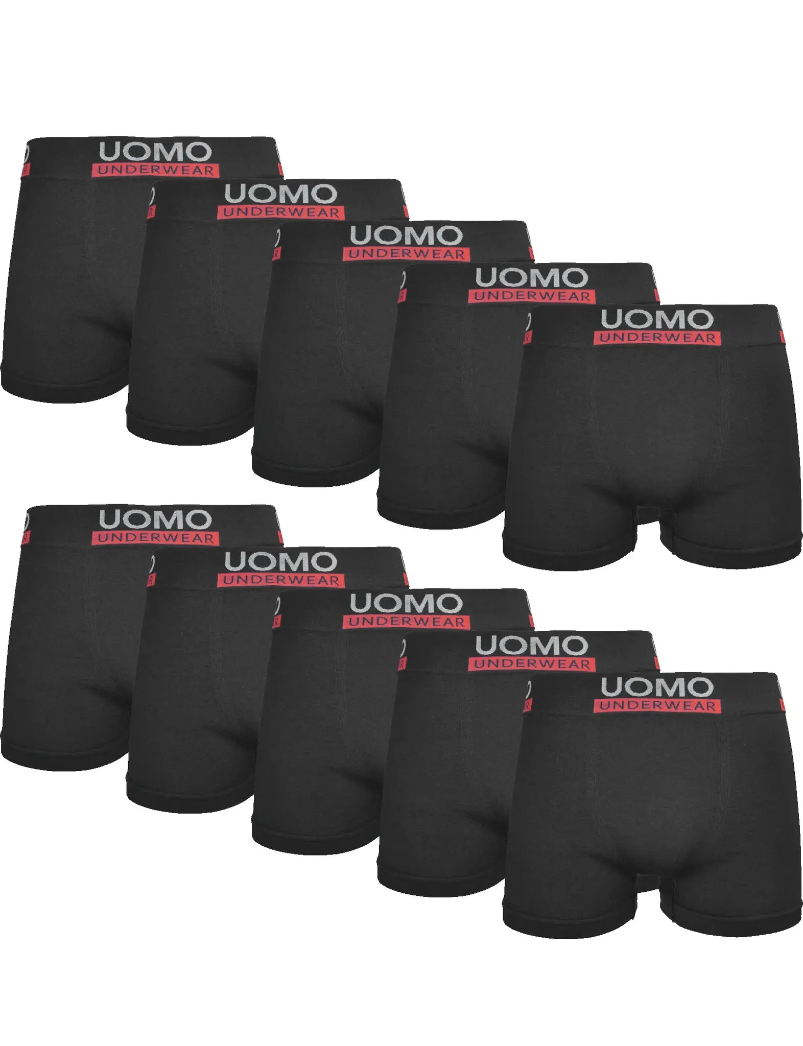 Sliponline Uomo 10-Pack Heren Boxershort microfiber - Uni Black