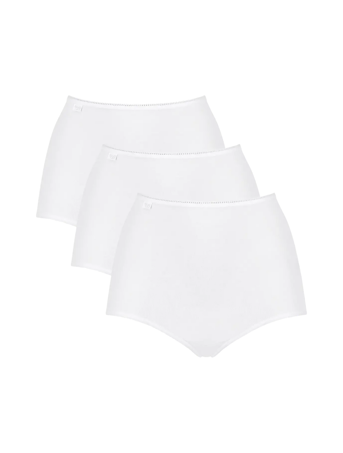 Wit | pack | Overzicht 3-pack, wit – Sloggi 3-pack dames maxi taille slips microfiber - 24/7