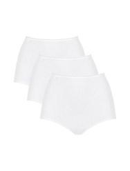 Wit | pack | Overzicht 3-pack, wit – Sloggi 3-pack dames maxi taille slips microfiber - 24/7