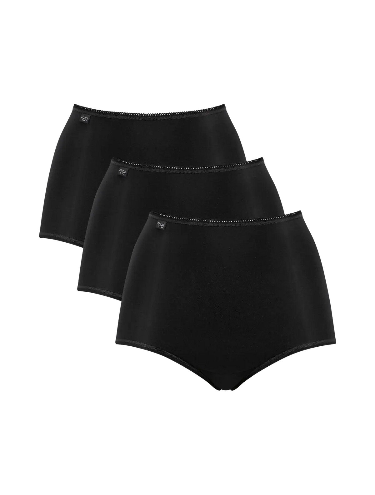 Zwart | pack | Overzicht 3-pack, zwart – Sloggi 3-pack dames maxi taille slips microfiber - 24/7