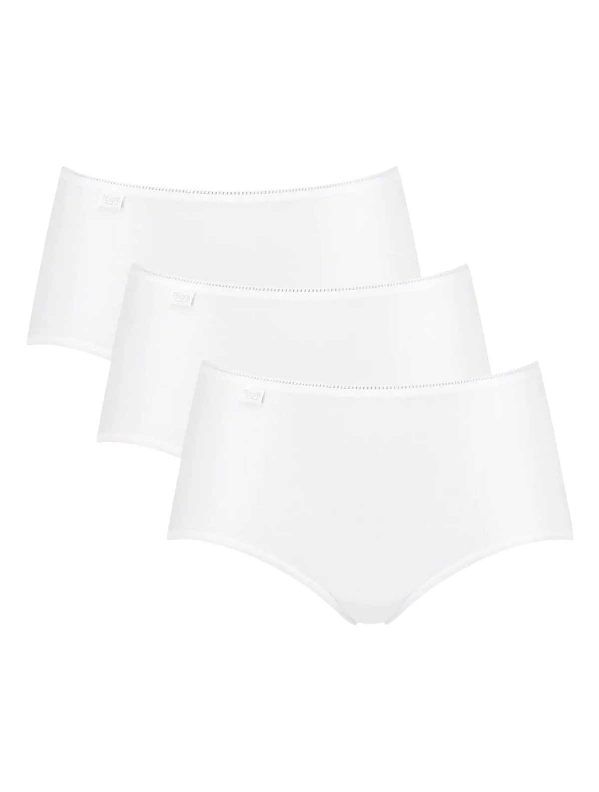 Wit | pack | Overzicht 3-pack, wit – Sloggi 3-pack dames midi heupslips microfiber - 24/7