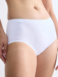 Wit | detail | Detail heup en zijkant, wit – Sloggi 3-pack dames midi heupslips microfiber - 24/7