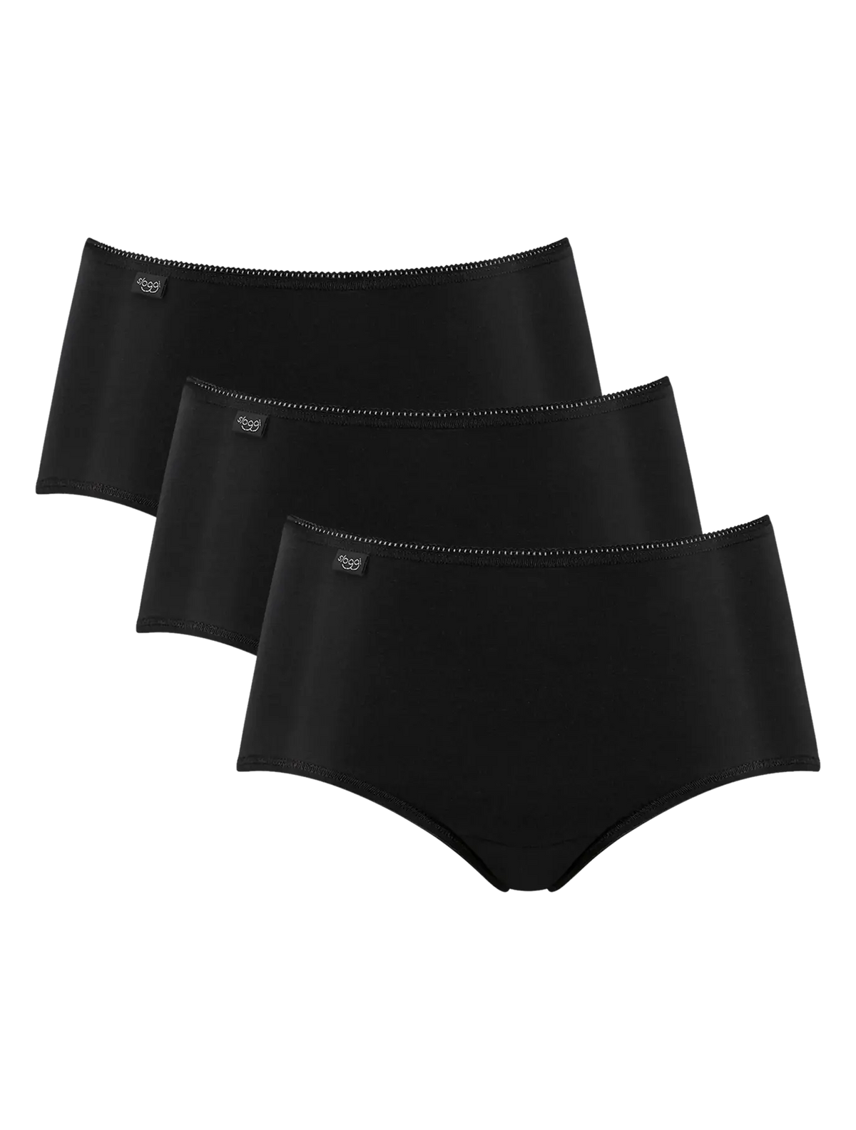 Zwart | pack | Overzicht 3-pack, zwart – Sloggi 3-pack dames midi heupslips microfiber - 24/7